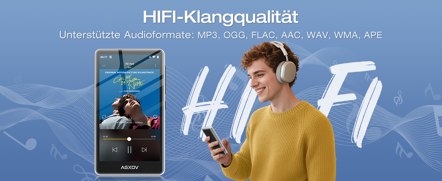 MP3 плеєр 144GB з Bluetooth та Wi-Fi, 4.02