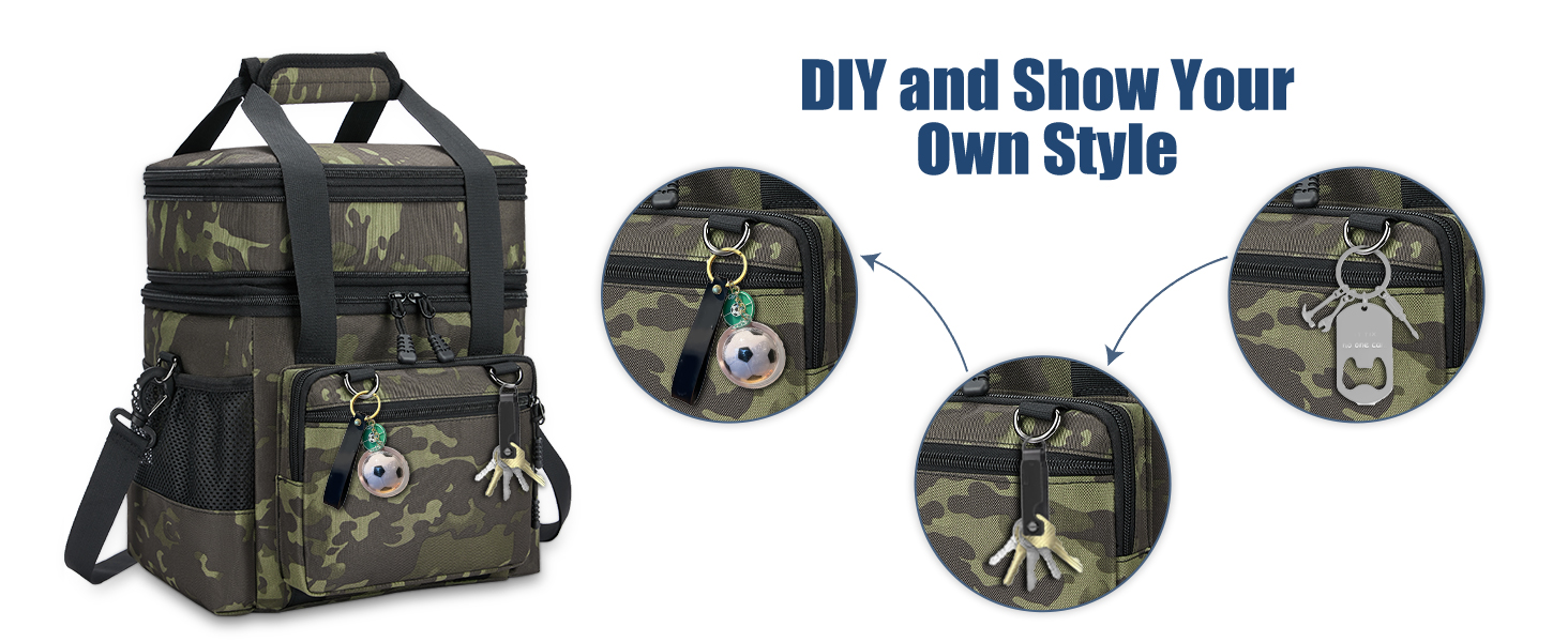 Тактична ланч-торба HSHRISH, 15L, чорний камуфляж - ізольована, водонепроникна, для роботи та пікніків