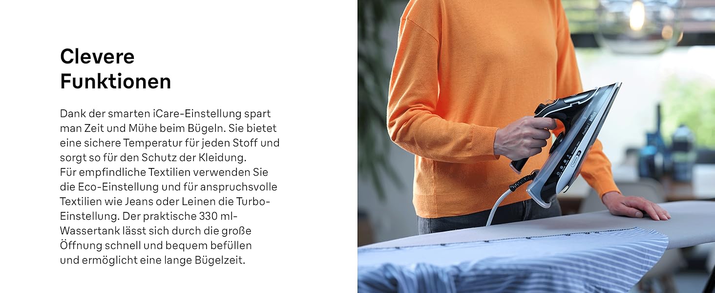 Відпарювач для одягу Braun FreeStyle 5 SI 5037 VI - потужний відпарювач з керамічною підошвою Freeglide 3D, вертикальним відпарюванням, 2700 Вт, 200 г/хв, резервуар 330 мл, чорний