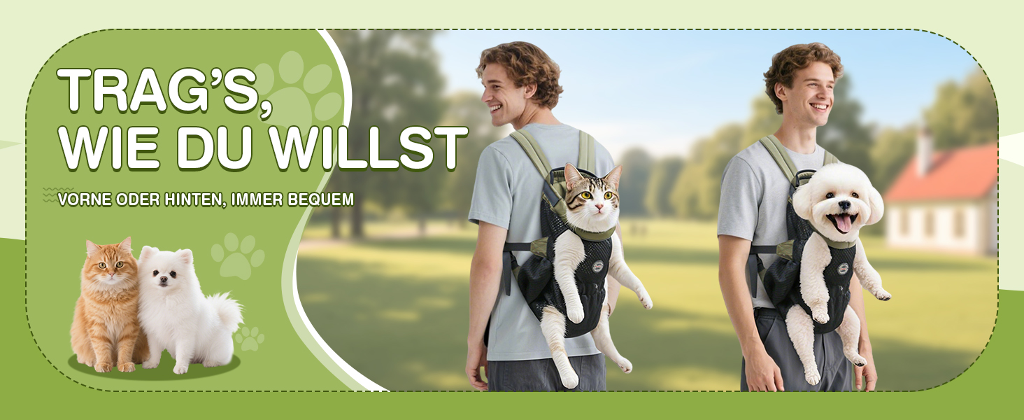 Рюкзак для собак Allsopets - легкий, дихаючий, зручний, з безпечною лінійкою, для подорожей, прогулянок на природі (оливковий, M)