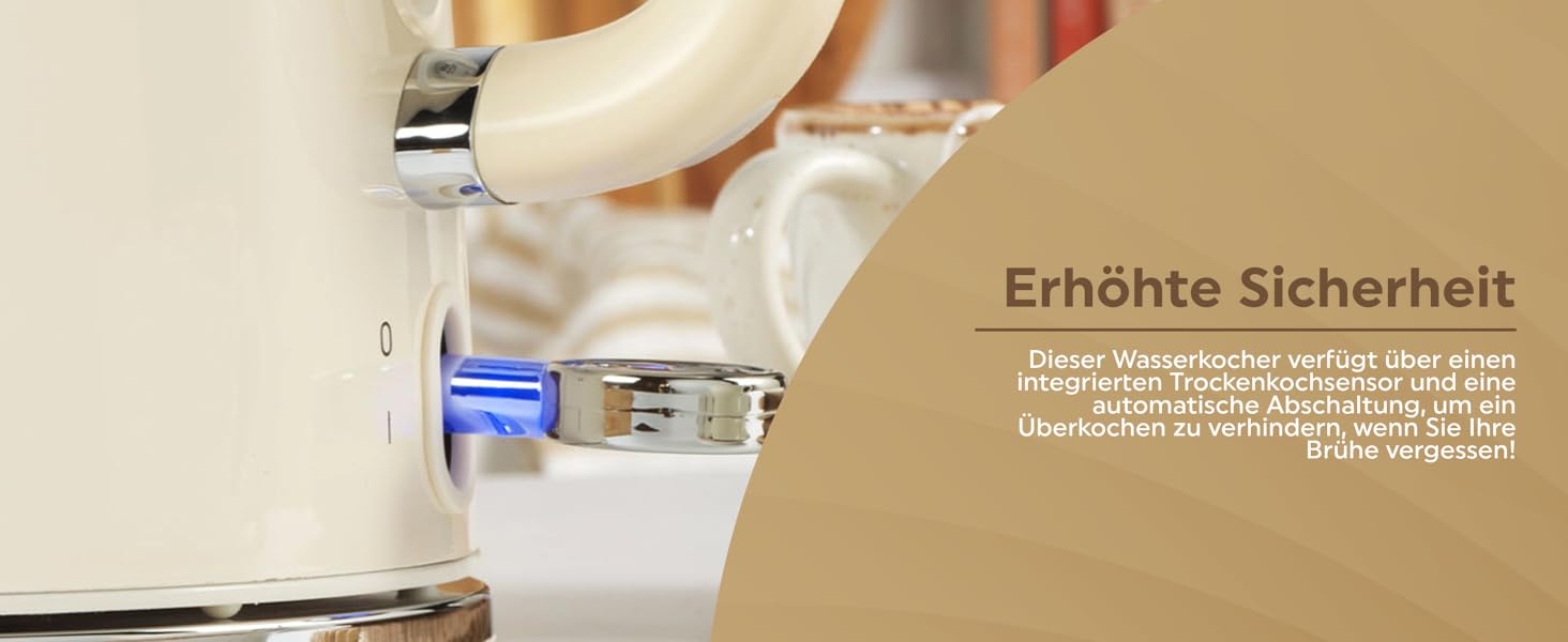 Водовар Salter Retro 1.7L, 3kW, бездротовий, з фільтром від накипу, кремовий