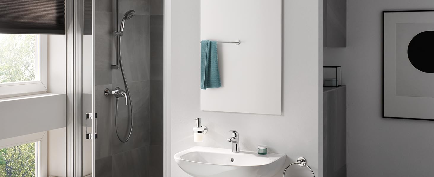 Ручний душ GROHE Vitalio Start 100 - водозберігаючий, 2 струмені, універсальне кріплення, хром, 27946000