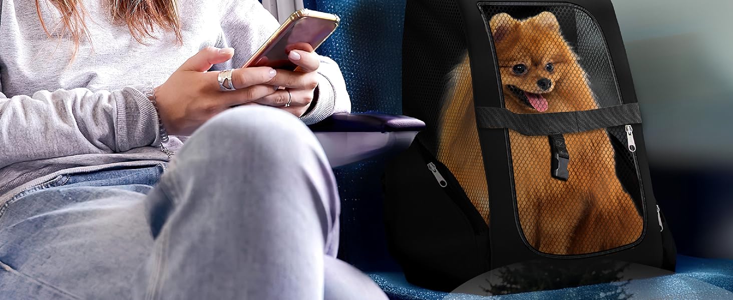 Тролей для собак та котів All Pets United - переносна сумка-транспортування для домашніх тварин (Чорний, Червоний)