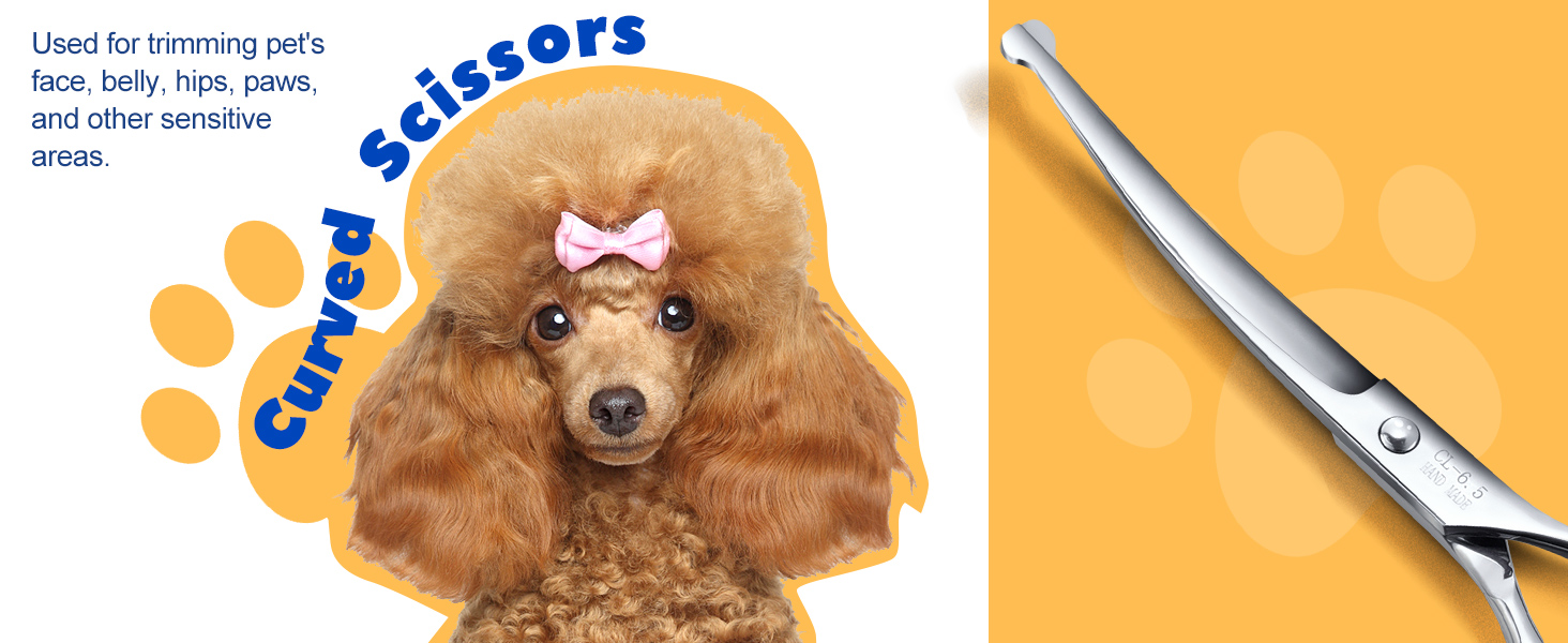 Професійна ножиця для грумінгу собак Gimars 5-в-1, рожева (4CR, титанове покриття, безпечна насадка)