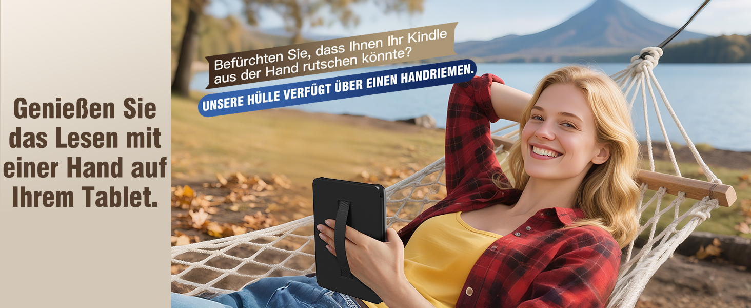 Чохол MoKo для Kindle Paperwhite 12-го покоління (2024) та Kindle Colorsoft Signature Edition (2024), зелений, з авто-ввімкненням/вимиканням та зручною петлею для руки