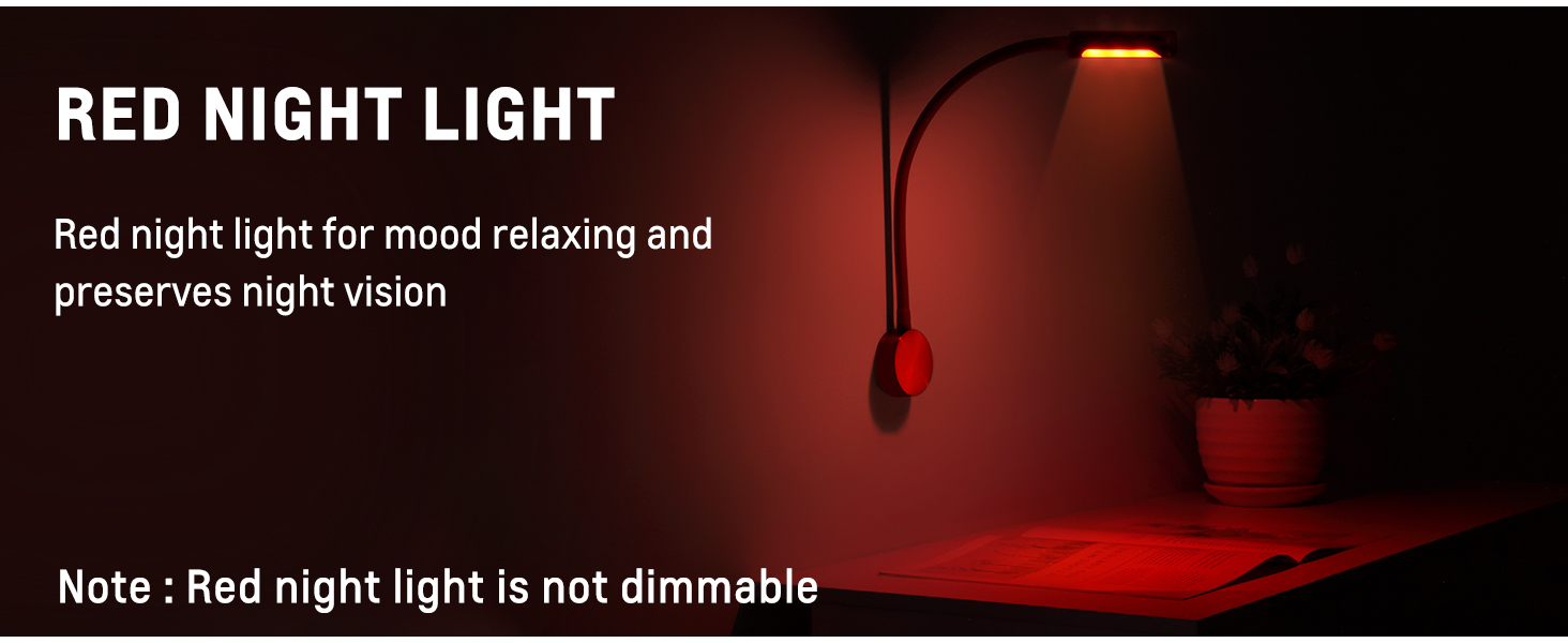 Світлодіодна лампа для кемпера Acegoo 12V/24V з USB зарядкою, червоним нічником, димуванням та гнучким кронштейном