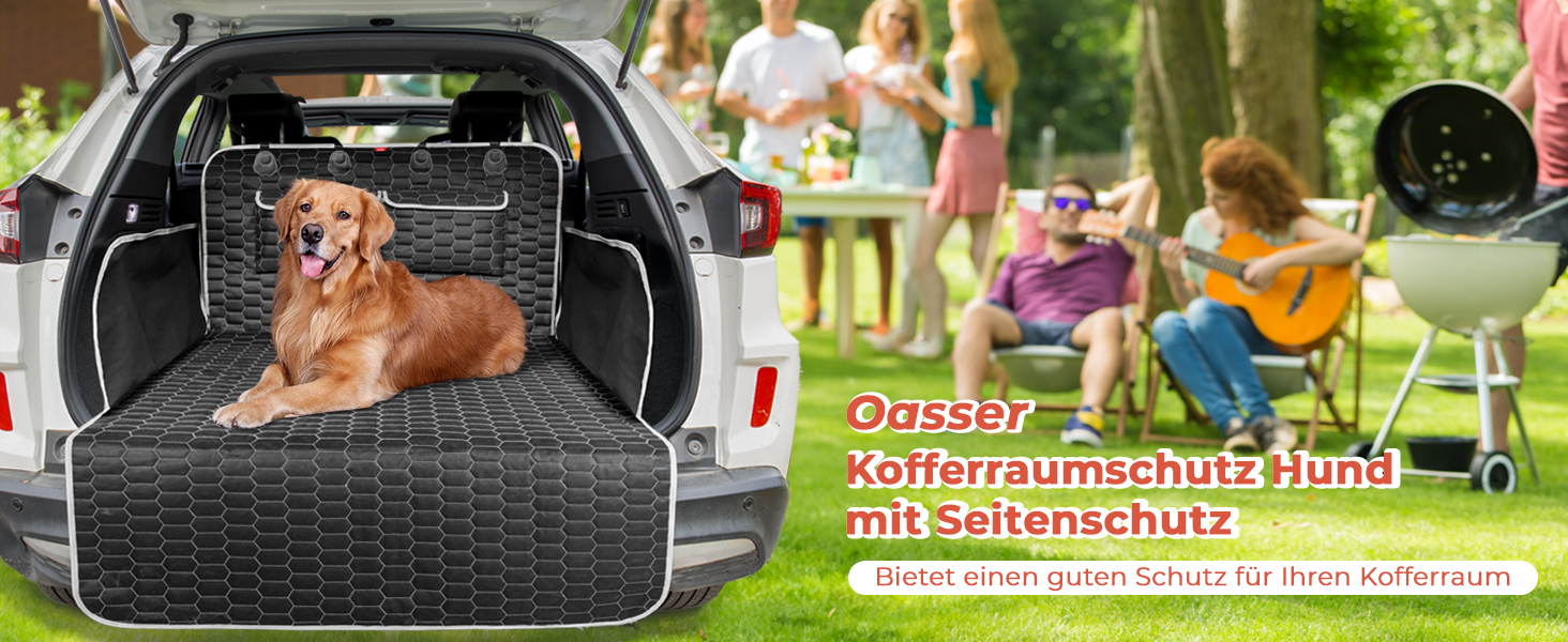 Захист для багажника автомобіля Oasser для собак з боковими та захистом краю вантажного отвору, універсальний, водонепроникний, стійкий до подряпин, нековзний, килимок для багажника