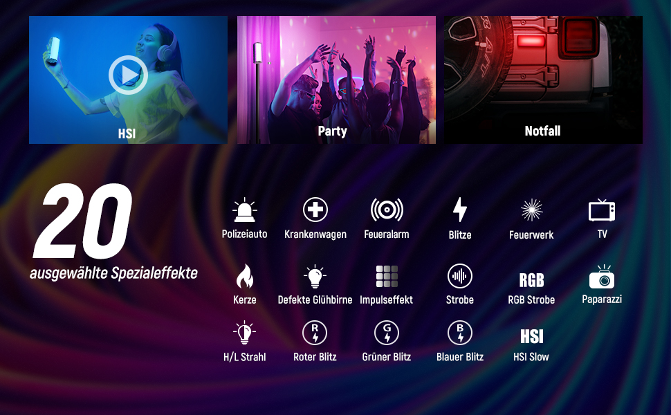 NEEWER LED відеоліхтар з магнітним кріпленням та штативом, RGB, 2500-8500K, 2500mAh, TL96RGB