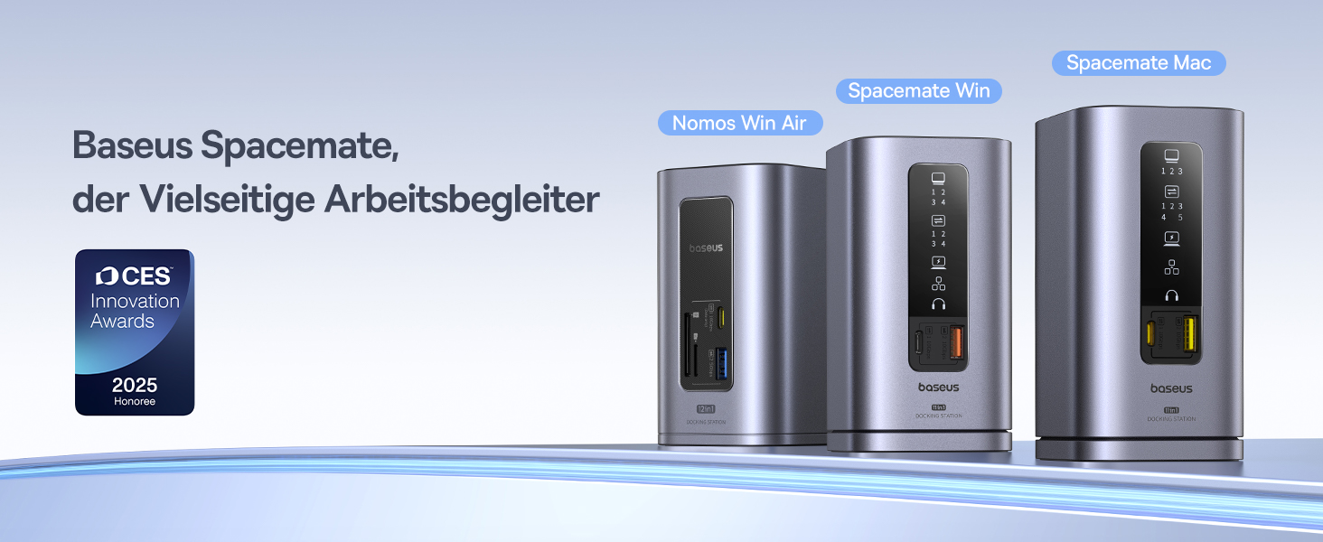 Базаус Док-станція USB-C 12-в-1 для ноутбуків Dell/HP/Lenovo/Asus/Acer/Mac: 2 монітори 4K HDMI, 10Gbps USB-C/A, 100W PD, Gigabit Ethernet