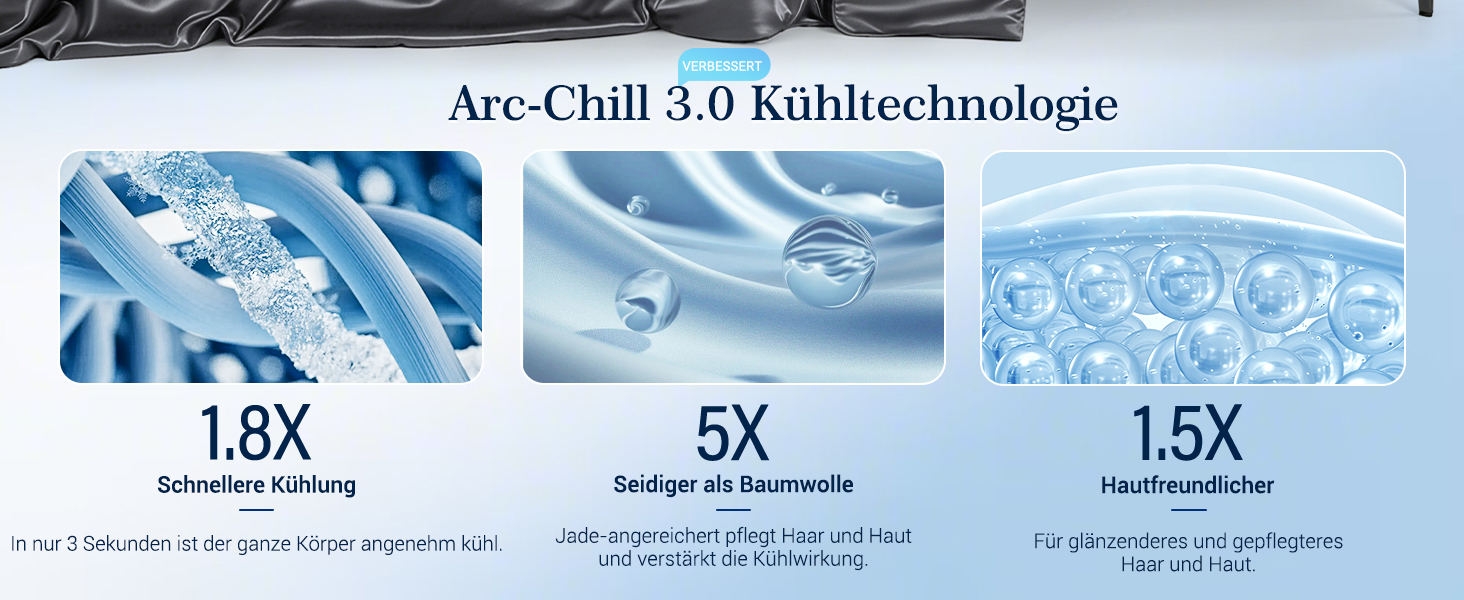 Охолоджуюча літня ковдра Elegear з технологією Arc-Chill 3.0, 150x200 см, темно-сірий перламутр. Q-Max > 0.5