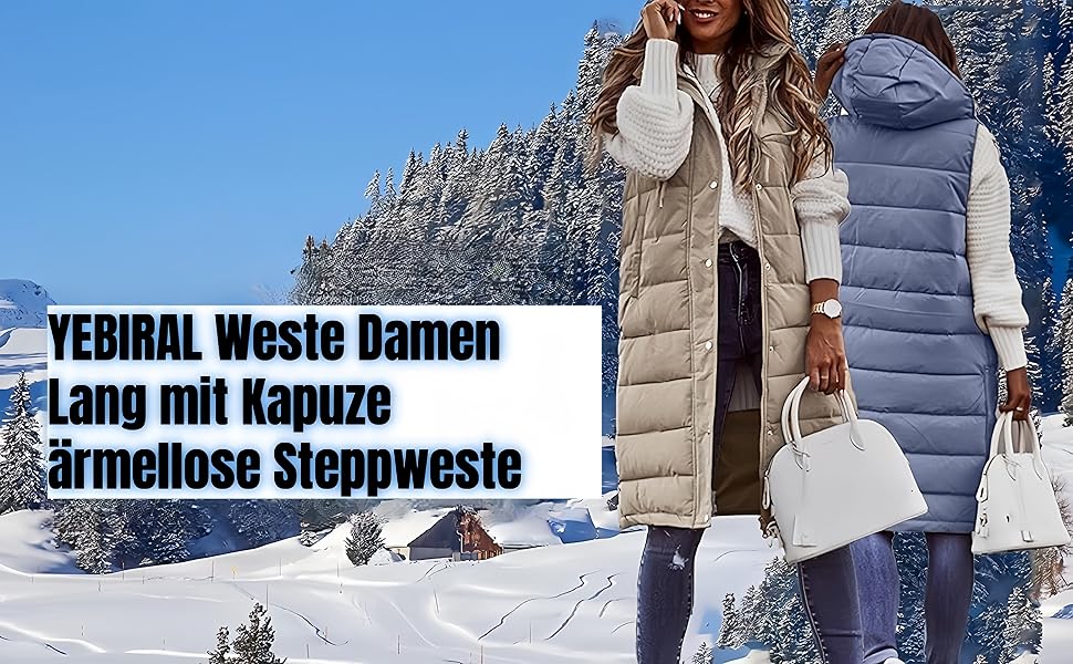 Жіноча стьобана жилетка Longweste з капюшоном, тепла зимова жилетка, м'який верх, зелений колір