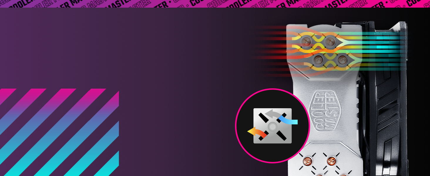 Кулер CPU Cooler Master Hyper 212 EVO V2 з підтримкою LGA1700, 4 теплові трубки, RGB-вентилятор SF120R, підтримка Push-Pull