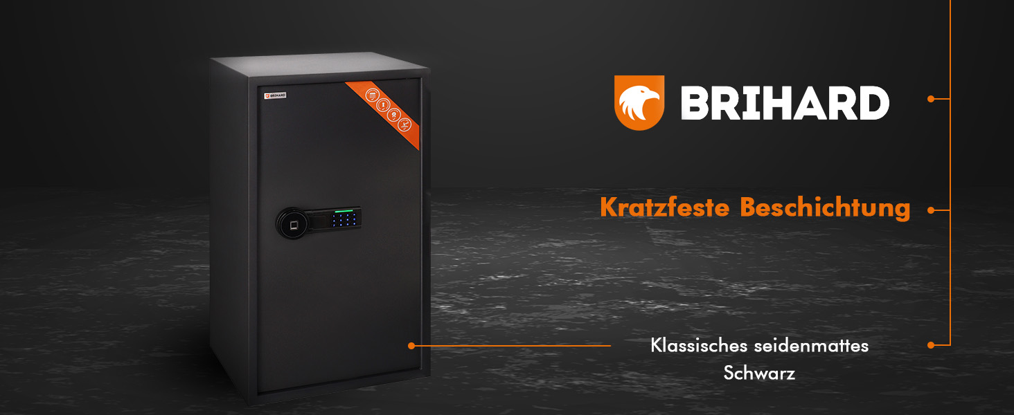 Сейф для дому Business XL Safe Tresor 60л з цифровим та відбитком пальця, вогнестійкий, для документів A4, з 2 полицями
