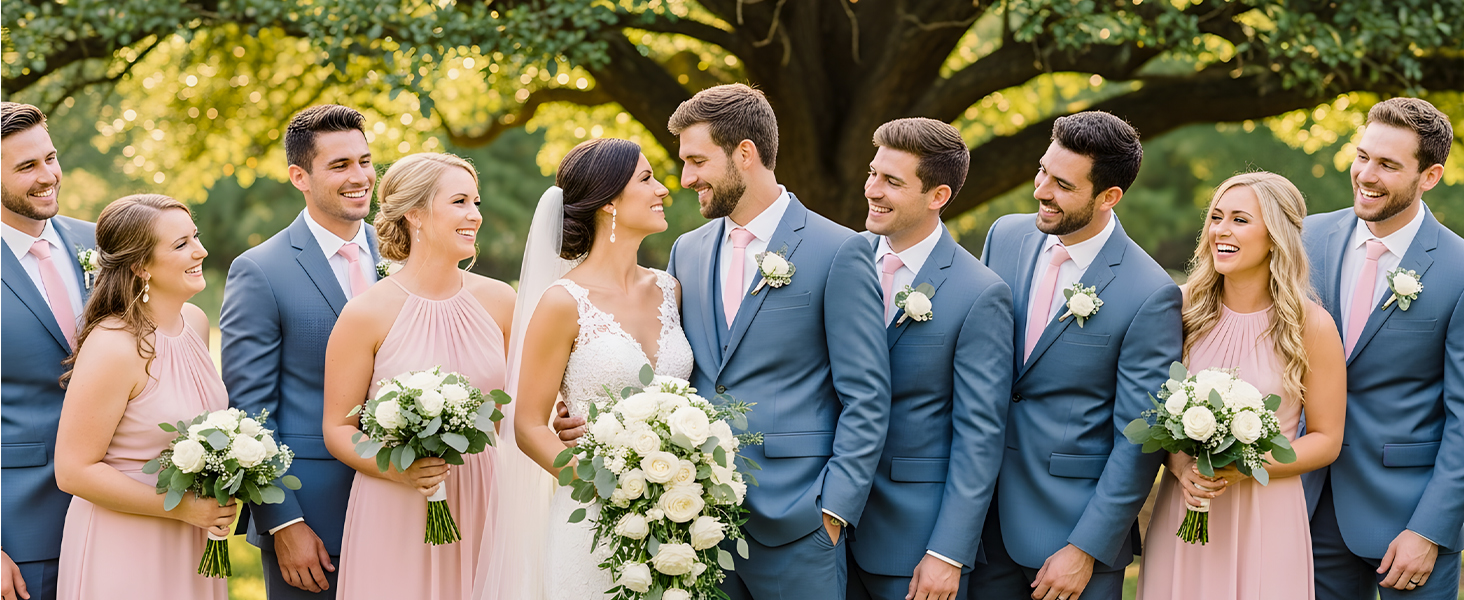 HISDERN Комплект краватки та нагрудного хустинки однотонний для весілля та свят, різні кольори, бургундський, універсальний розмір