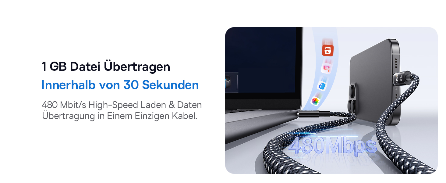 Кабель Baseus 100W USB-C - USB-C 2м з LED-дисплеєм, підтримка PD, QC 4.0 для iPhone, Samsung, MacBook, iPad Pro