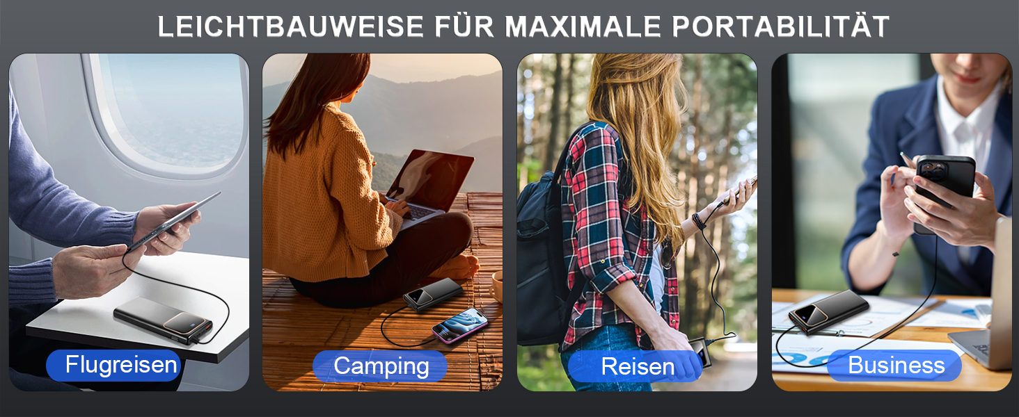 Power Bank 10000mAh з LED-дисплеєм, 22.5W PD3.0/QC4.0, USB-C, чорний