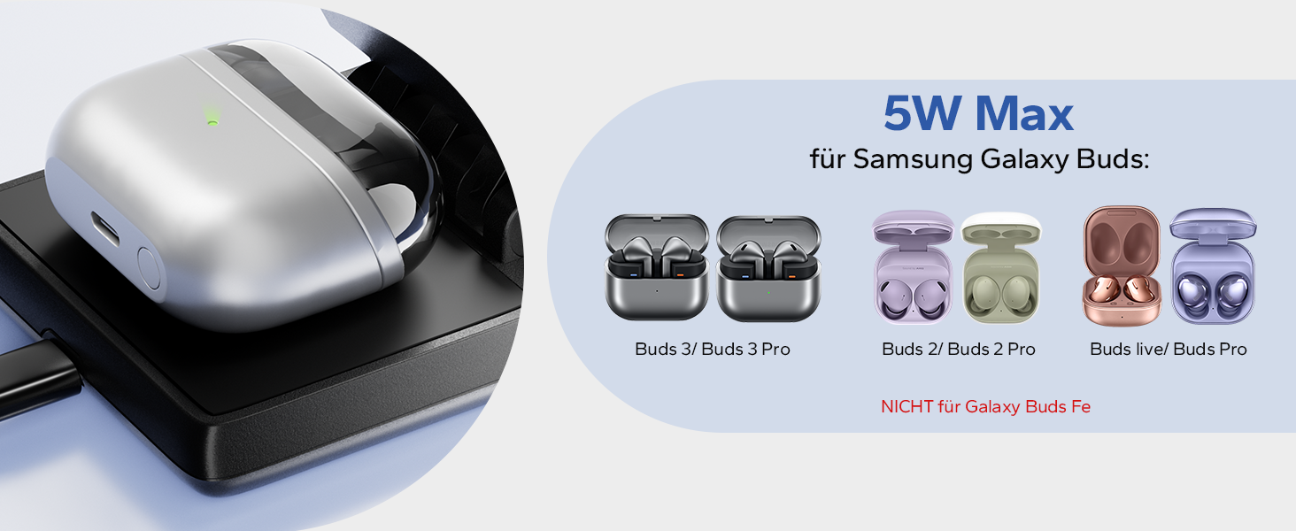 Бездротова зарядна станція 3-в-1 KPON для Samsung Galaxy Watch та смартфонів (S26/S25/S24/S23/S22/Z Flip/Fold, Buds) - Чорна, складна, індуктивне заряджання