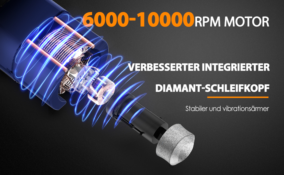Шліфувальник кігтів для собак Profi Krallenschleifer 3-Gang з LED-підсвіткою та індикатором потужності. Тихий, перезаряджуваний, для собак великих, середніх та малих порід. Колір: темно-зелений (блакитний)