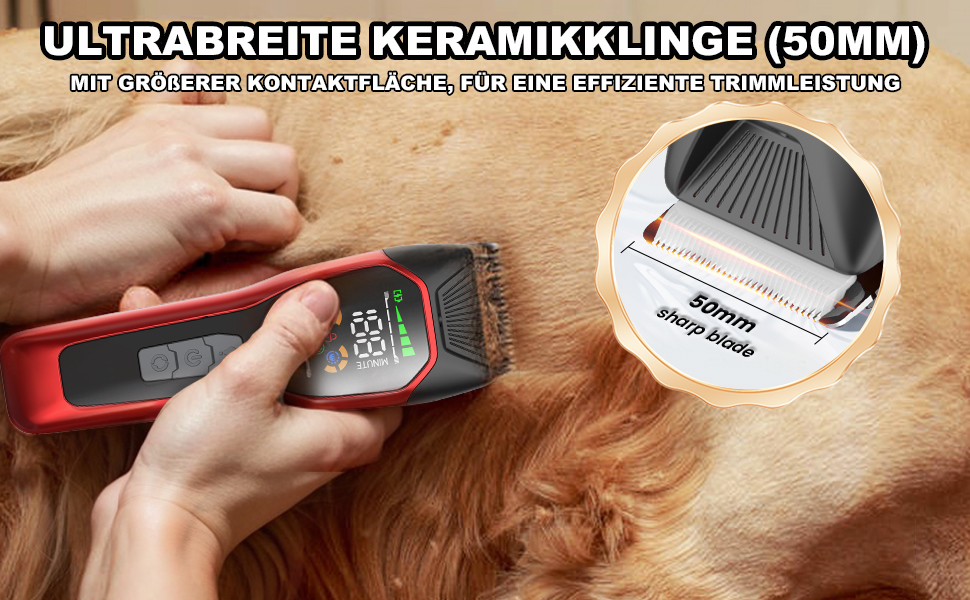 Професійна машинка для стрижки собак та котів з USB-C зарядкою, 2 швидкості, бездротова, для довгого, густого, сплутаного та кучерявого хутра