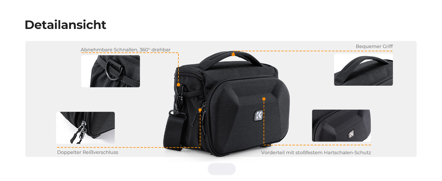 Сумка для камери K&F CONCEPT для DSLR/SLR, фотосумка, рюкзак, фоторюкзак, фотосумка на плече зі штативним кріпленням