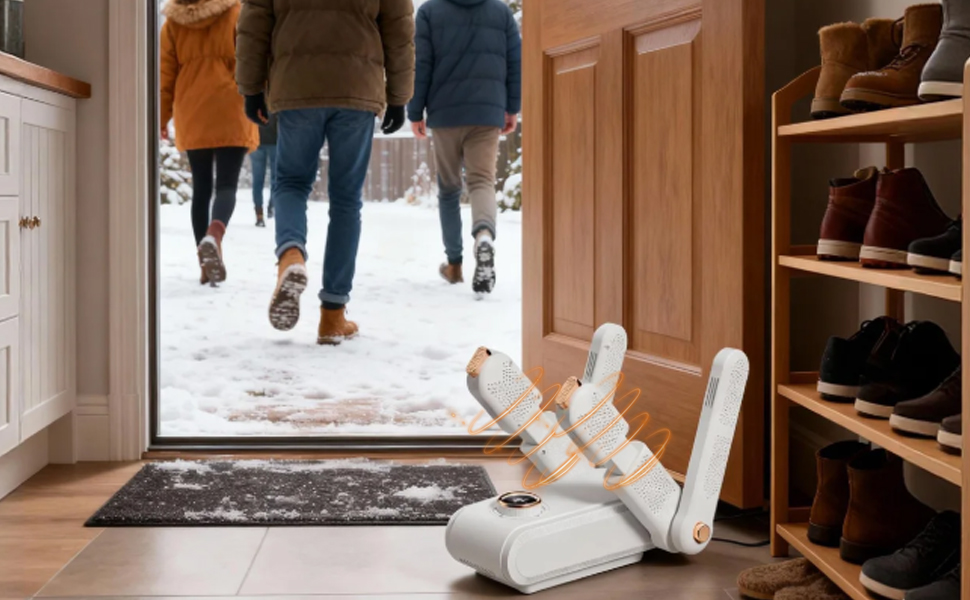 Електричний сушильник для взуття 2 пари, портативний, для взуття, рукавичок, шапок, шкарпеток та футбольних бутс