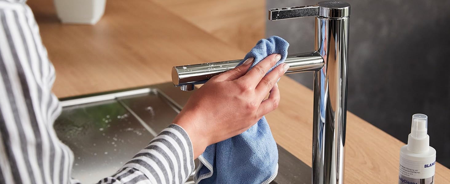 Змішувач кухонний BLANCO MILA хром | Високий тиск | Захист від зворотного потоку | Керамічний картридж | Захист якості води та економія води | Розміри: 10,5x25,5x27 см | Вивід - трубка