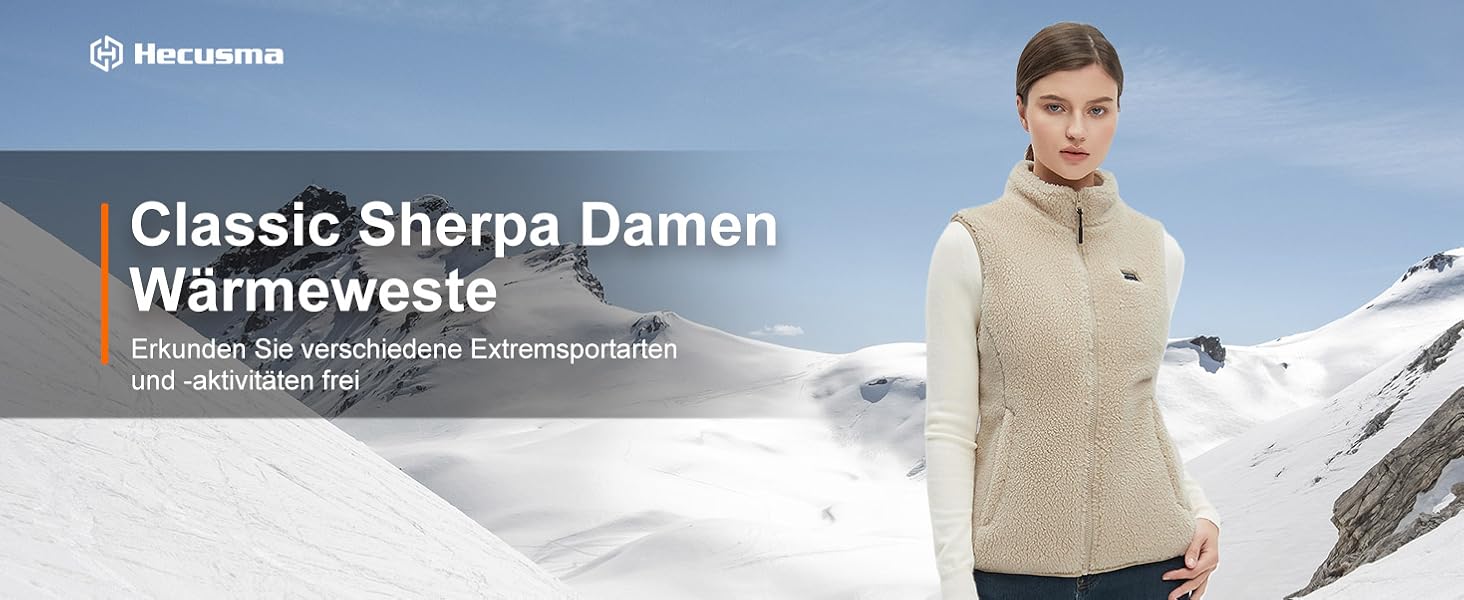 Електрична гріюча жилетка Daen з акумулятором 16000mAh, Sherpa, флісова жилетка для активного відпочинку та катання на лижах (XS, Хакі)