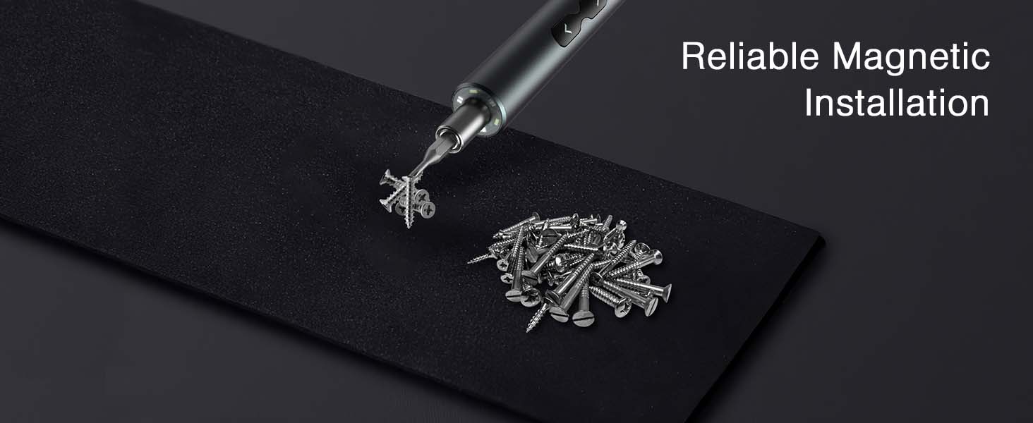 Ankilo Міні-електрошуруповерт 28-в-1: прецизійний набір викруток з LED-підсвічуванням для телефонів, годинників, ноутбуків (сірий)