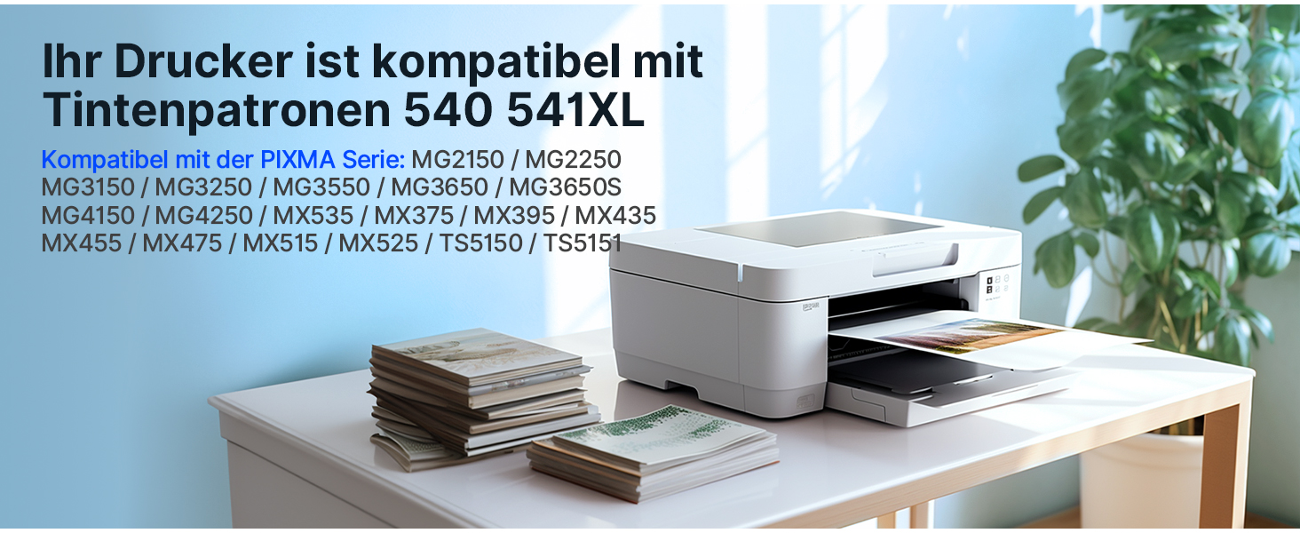 Картриджі для принтера Canon 540XL 541XL Multipack (чорний та кольоровий) для Pixma MG3650, MG3600, TS5150, TS5100, TS5410, MG4250, MX475, MX535