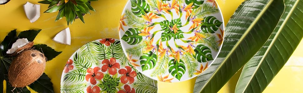 Excelsa Mandala Червоний Сервіз для Столу, 18-Piece, Порцеляна