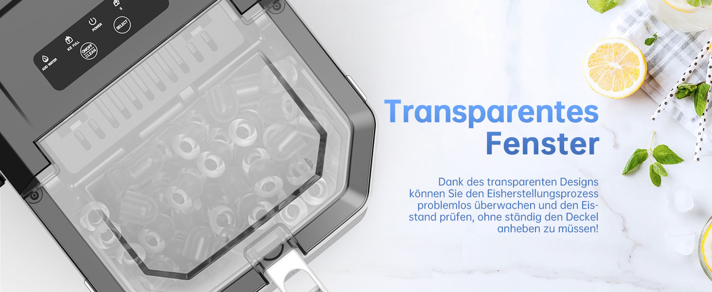 Машина для приготування льоду WIE 1.3 л з лопаткою, 9 кубиків за 6 хвилин, тиха, самоочисна, для кухні, офісу, бару, вечірки (срібна)