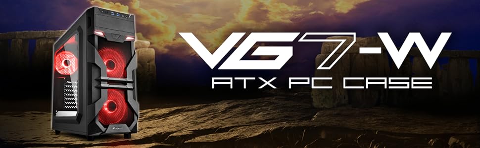 Sharkoon VG7-W - корпус для ПК (червоний)
