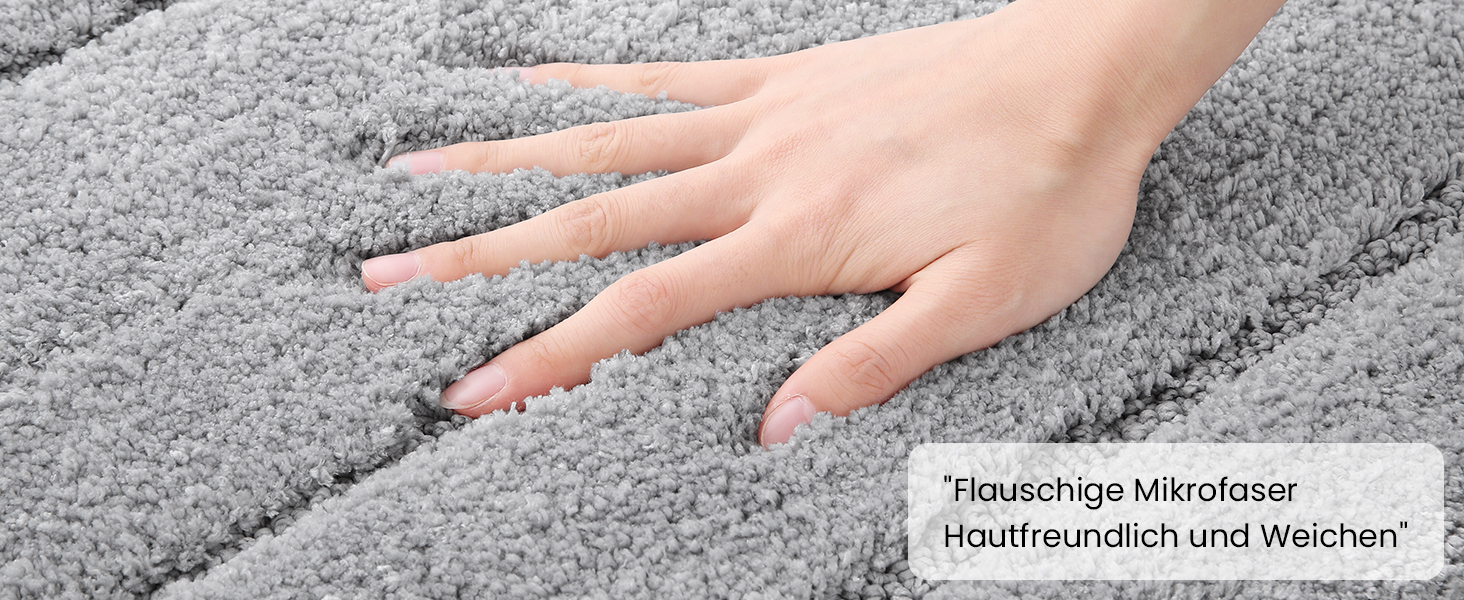 Килимок для ванної кімнати Homaxy з мікрофібри, неслизький, 40x60 см, сірий