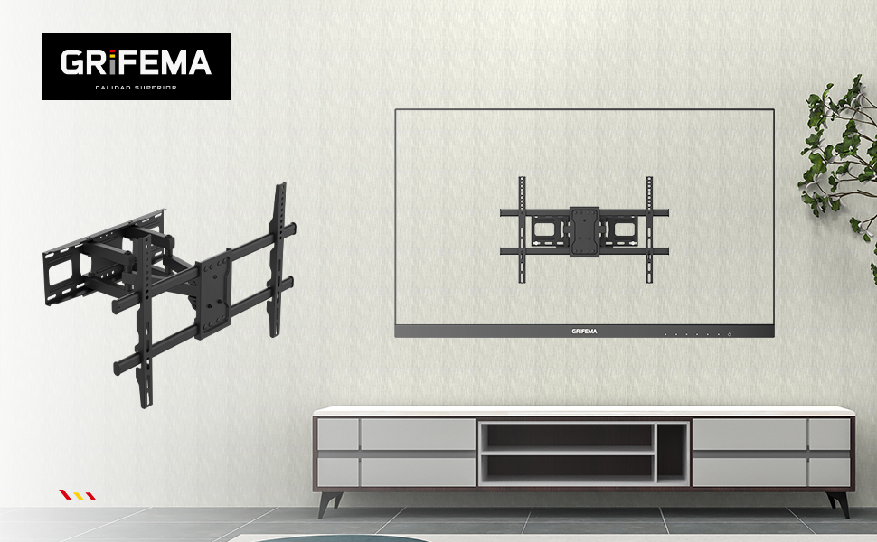 Кріплення для телевізора GRIFEMA: поворотне, нахильне, висувне, універсальне для телевізорів 32-80 дюймів, до 60 кг, VESA 600x400 мм