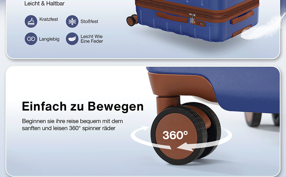 Чемодан VIPbox з жорсткою обшивкою, великий (75 см), розширюваний, легкий, з полікарбонату, з 3-річним сервісом, з TSA замком, 4 колеса, блакитний, M+XL (55+75 см)