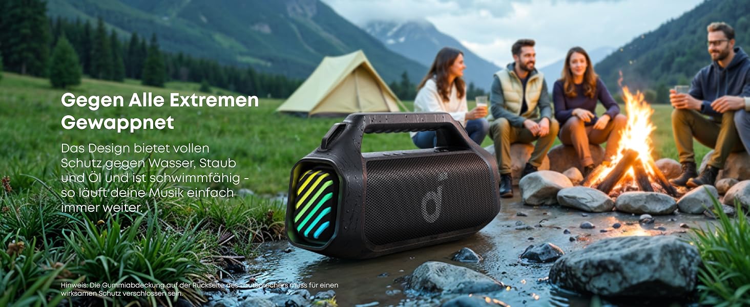 Портативна Bluetooth колонка soundcore Boom 2 Pro 140 Вт, IP68, RGB підсвітка, Powerbank, BT 5.3