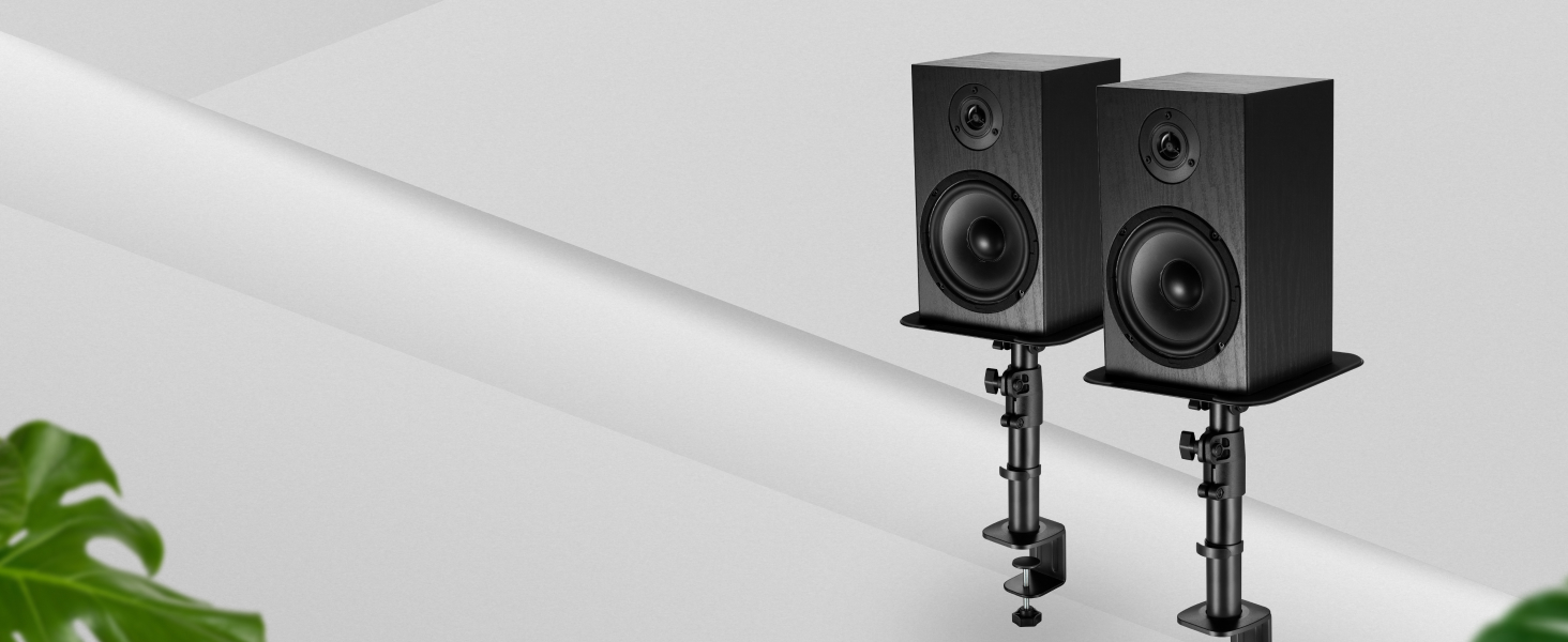 Підставка для колонок RICOO на стіл: 2 шт., регульована висота, універсальна, для ПК, ТВ, студії, LH069-T