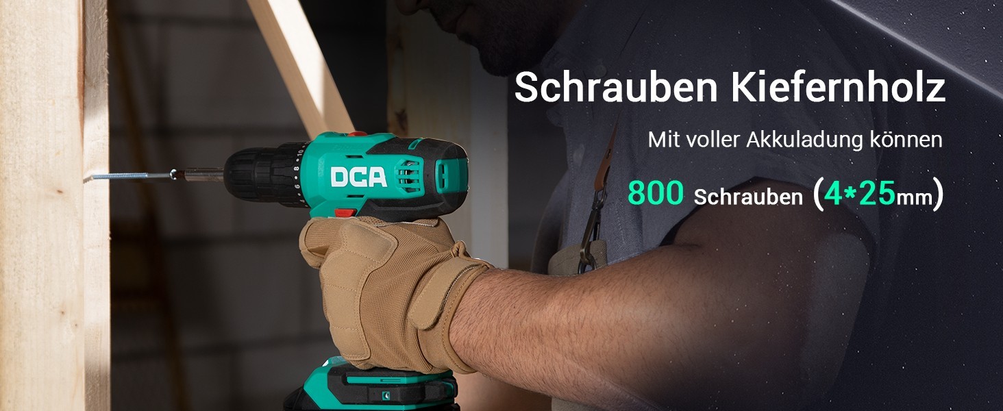 Акумуляторний дриль-шуруповерт DCA ADJZ2035, 20V, 40 Нм, 2.0Ah, 25-ти частинний комплект