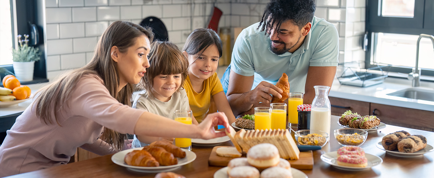 Тостер з нержавіючої сталі з сенсорним екраном та функцією пам'яті, 4-х слайсова модель з 6 рівнями підсмажування та 5 режимами для хліба, функціями розморожування та підігріву, технологією Single Slot