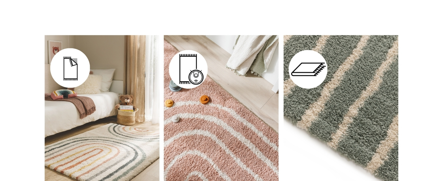 Дитячий килим Benuta Lytte Gobi - багатокольоровий 80x150 см, прямокутний, з дитячими мотивами, штучне волокно, для дитячої, вітальні, спальні