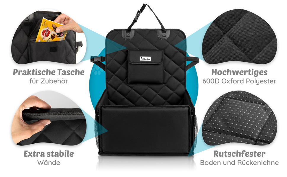 Автокрісло для собак з дозатором кульок для прибирання - зручне автокрісло для маленьких собак | Зручне та безпечне