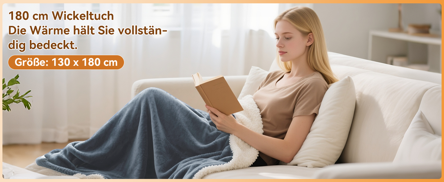 Електрична ковдра Olycism з автовимкненням, 160x130 см, 10 режимів нагріву, таймер, захист від перегріву, для дому та офісу, сіра