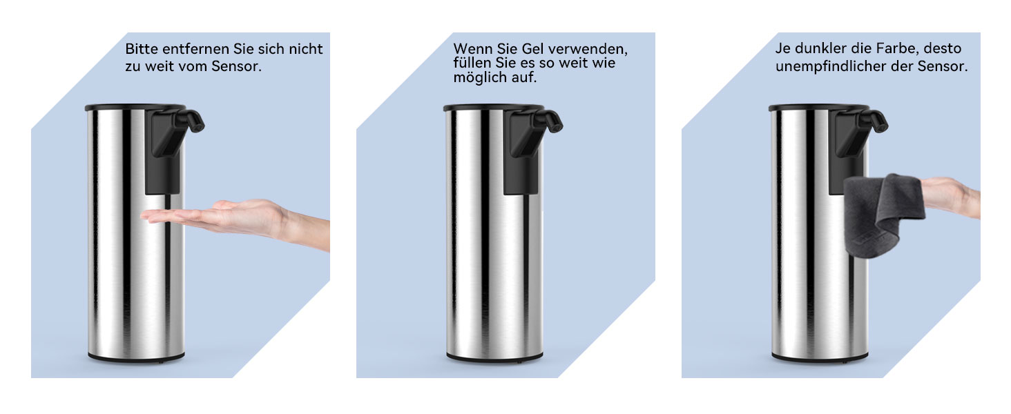 Автоматичний безконтактний диспенсер для мила з 4 рівнями налаштування, 400 мл, електричний, на батарейках, для встановлення на стільницю, з інфрачервоним сенсором (Бронза) (Батарейки)