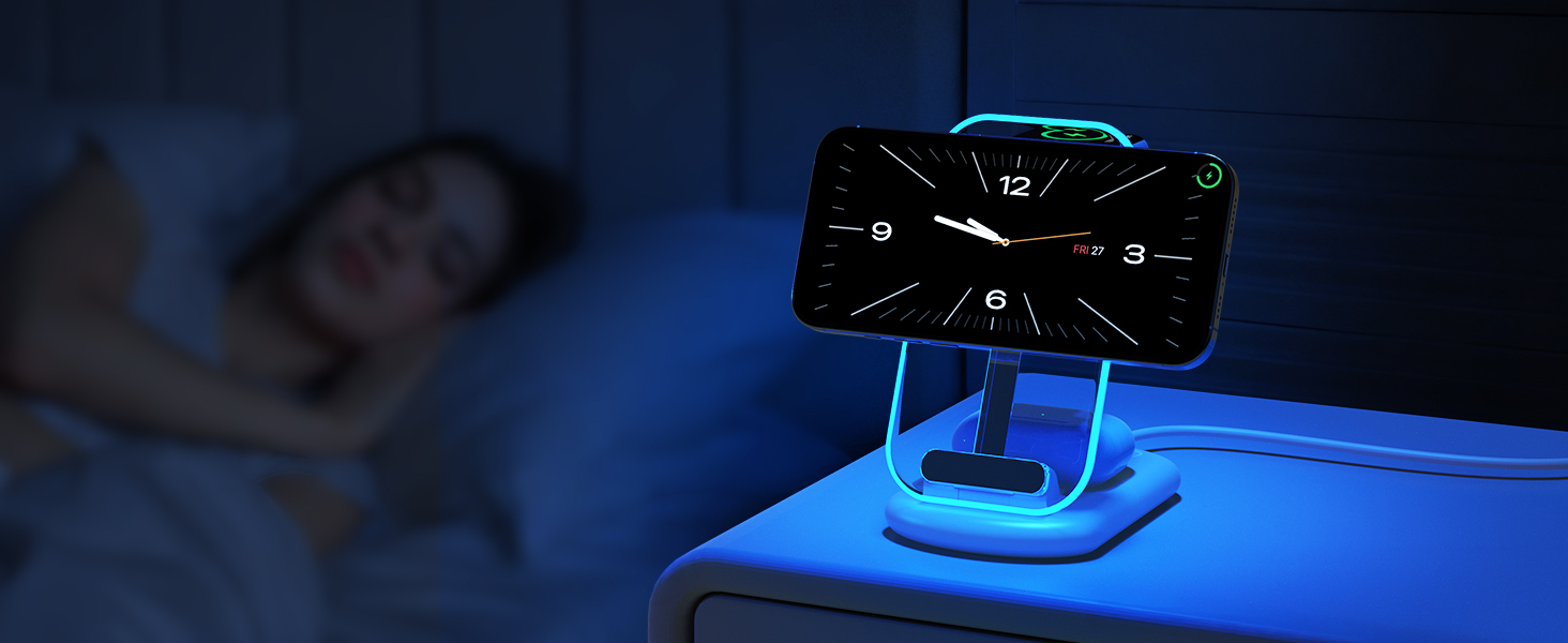 Зарядний пристрій MagSafe 3-в-1 для iPhone та Apple Watch, складний, білий (Elfenbeinweiß)