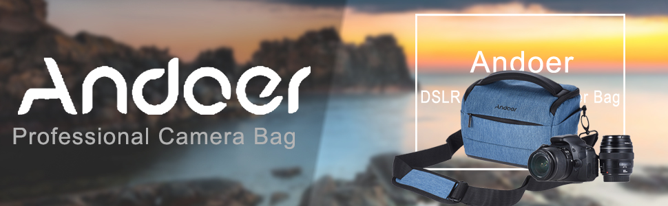 Сумка для камери Andoer: фотосумка для DSLR/зеркальних камер Canon, Nikon, Sony, Fujifilm, Olympus, Panasonic (1 камера + 2 об'єктиви + аксесуари)
