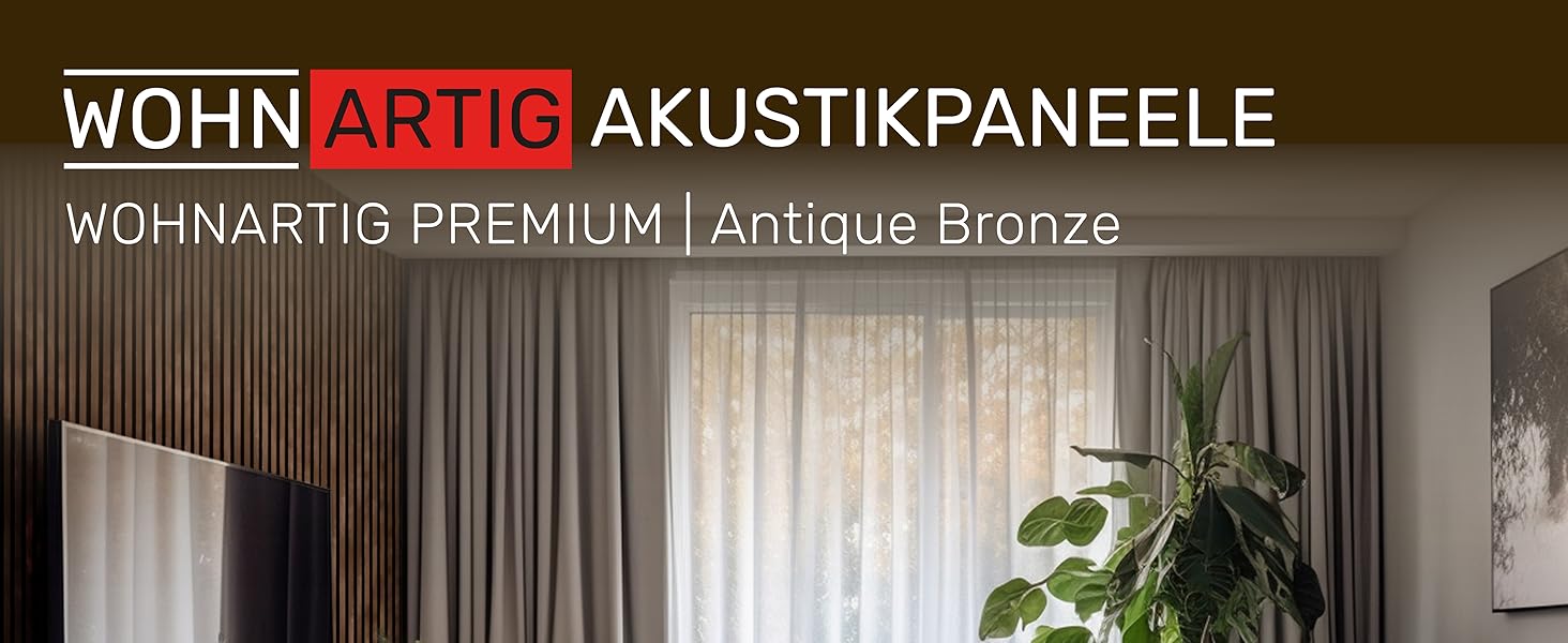 Акустичні настінні панелі з фетру Antique Bronze 345, комплект 2 шт. (275х27 см), 1.485 м² — декоративне оздоблення стін
