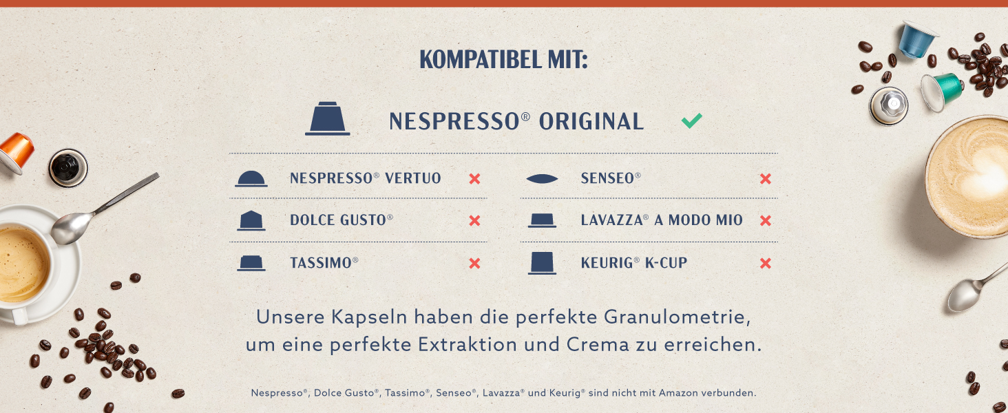 Кавові капсули для еспресо by Amazon з алюмінію, сумісні з Nespresso, світле обсмаження, 100 шт (5 упаковок по 20 шт), сертифіковані Rainforest Alliance