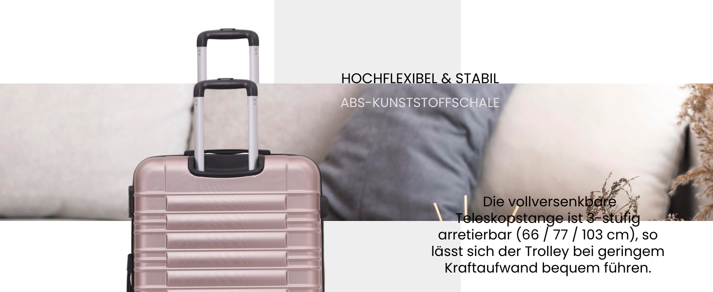 Набір валіз Beibye Zwillingsrollen - 3 шт. (M, L, XL), чорний, жорсткий корпус