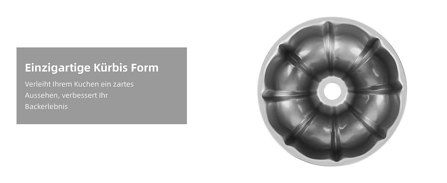 Форма для кексів Onader, нержавіюча сталь з антипригарним покриттям, 25,5 см, кругла форма для випічки кексів, хліба, здобної випічки, легко миється (сірий)