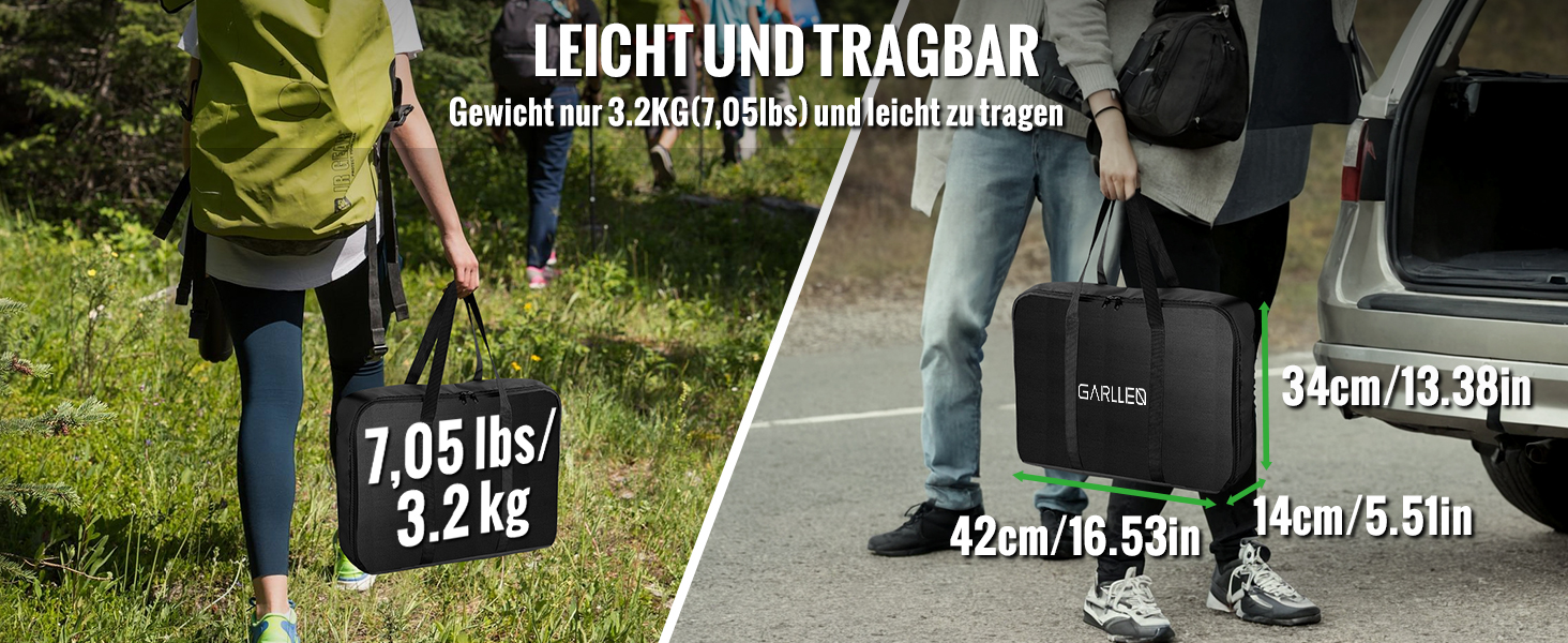 Складаний туристичний стіл Garllen 82x40 см, регулювання висоти (44/70 см), знімний стіл зі сталі, для пікніка, грилю, саду та кемпінгу